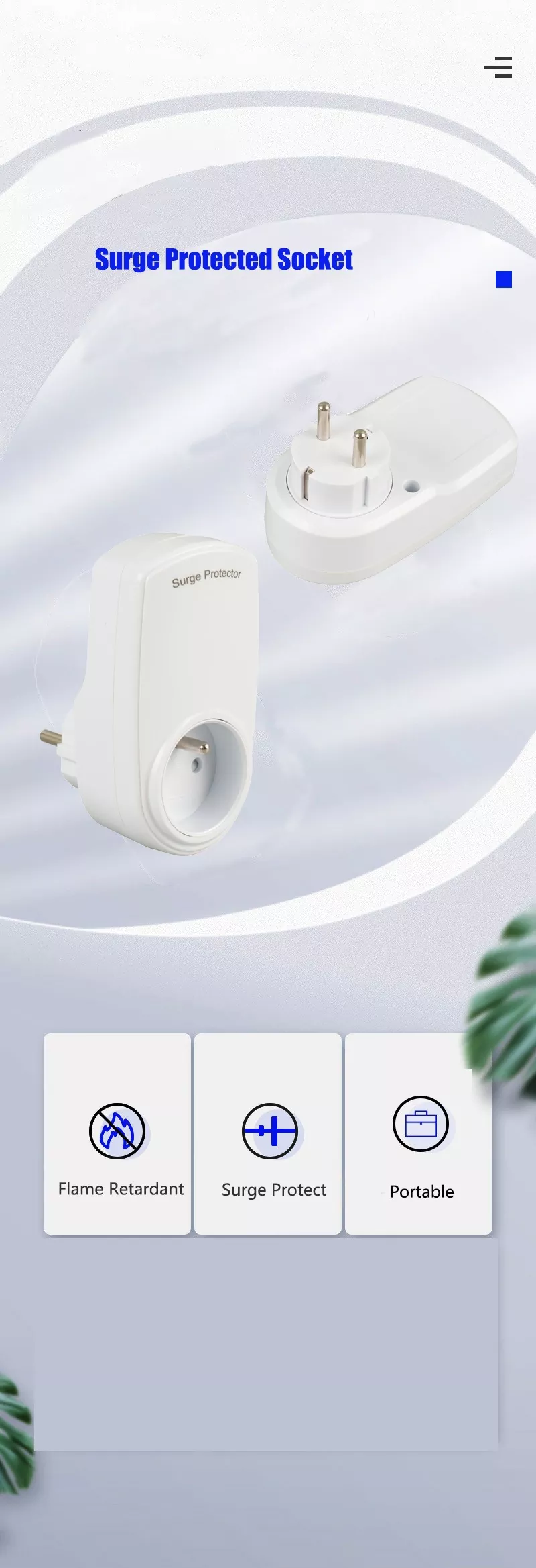 FR Surge Protector Socket